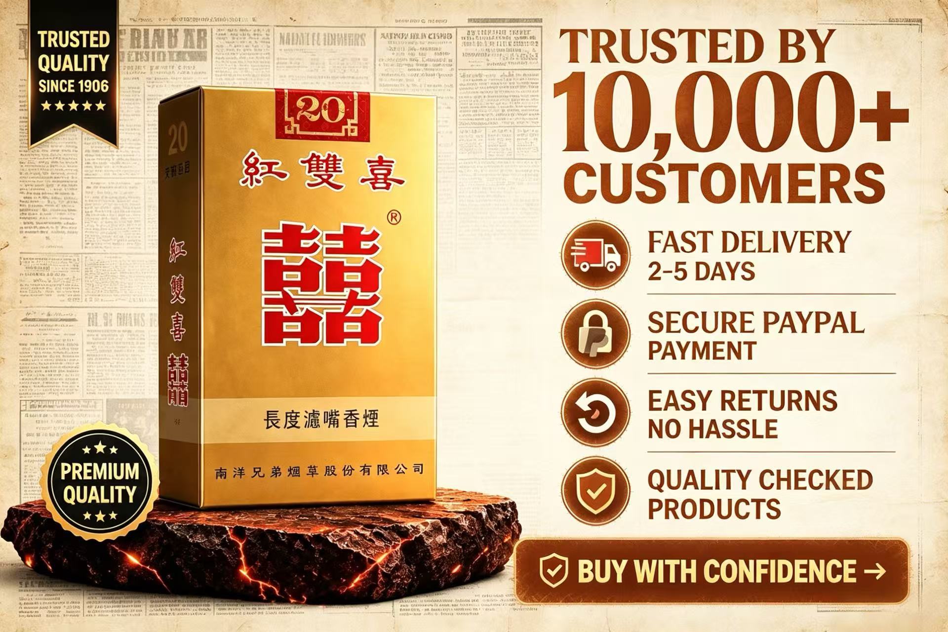 Trusted by 10,000+ customers - fast delivery 2-5 days, secure payment, easy returns, quality checked products