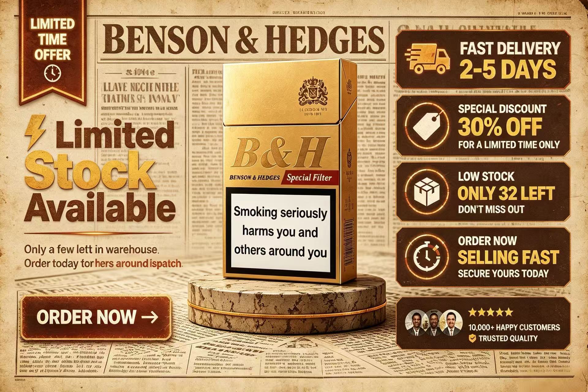 Benson and Hedges limited-time offer - order now