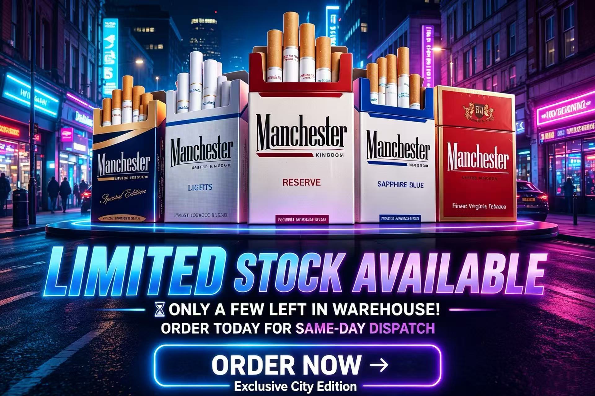Manchester limited edition series - limited stock, ships today